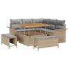 vidaXL Set Divano da Giardino 8 pz Beige polyrattan