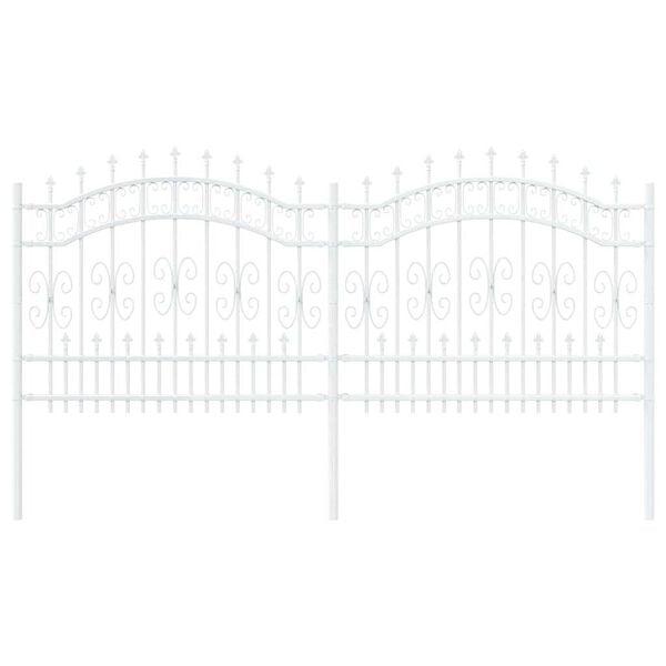 vidaXL Recinzione per Giardino Bianco 240 x 140 cm