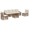 vidaXL Set Divano da Giardino 7 pcs Beige polyrattan