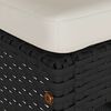 vidaXL Sgabelli da Bar con Cuscini 4 pz Neri in Polyrattan
