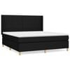 vidaXL Giroletto a Molle con Materasso Nero 180x200 cm in Tessuto
