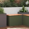vidaXL Panchina da giardino Oliver verde 60 x 40 x 43 cm Acciaio
