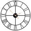 vidaXL Orologio da Parete Nero &Oslash;50 cm in Ferro