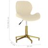 vidaXL Sedie da Pranzo Girevoli 4 pz Crema in Velluto
