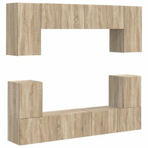 vidaXL Set mobile TV 5 pcs Rovere Sonoma Legno multistrato