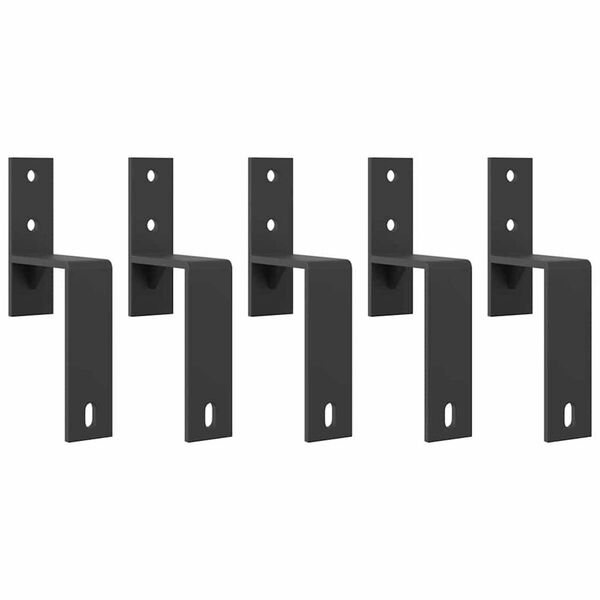 vidaXL Kit di Binari per Porte Scorrevoli 213,5 cm Acciaio Nero