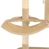 vidaXL Albero per Gatti con Tiragraffi in Sisal da Parete 194 cm Beige