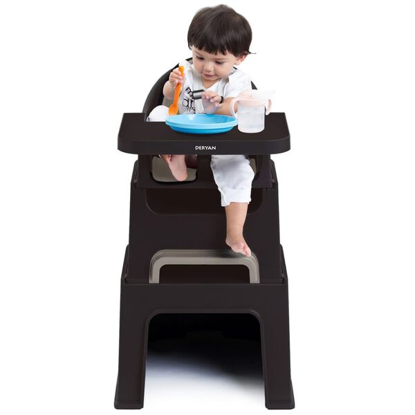 DERYAN Seggiolone per Bambini 5 in 1 Quuby Nero