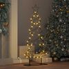 vidaXL Albero di Natale in metallo con supporto Nero 90,5 cm Acciaio