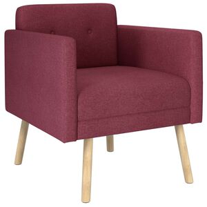 vidaXL Sedia d'accento Rosso Vino Tessuto