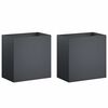 vidaXL Vaso da giardino 2 pz Antracite 50 x 30 x 40 cm