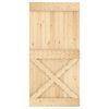 vidaXL Porta Scorrevole con Set Hardware 100x210cm Legno Massello Pino