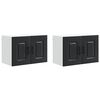 vidaXL Pannello lavastoviglie Kalmar 2 pcs Nero Legno ingegnerizzato