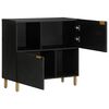 vidaXL Credenza Nera 80x33x75 cm in Legno Multistrato