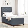 vidaXL Letto a molle con materasso Grigio scuro 90 x 200 cm Velluto