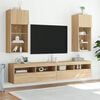 vidaXL Mobile TV con Luci LED Rovere Sonoma 40,5x30x90 cm