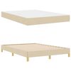 vidaXL Letto a molle con materasso Crema 140 x 190 cm Tessuto