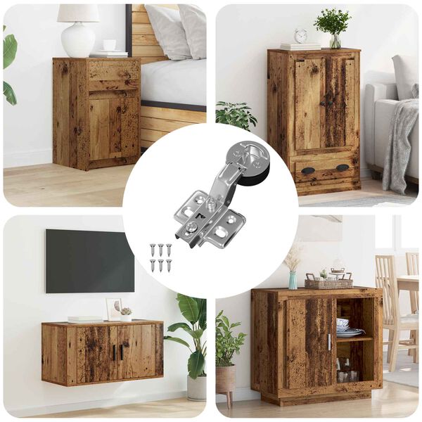 vidaXL Cerniera 123 pcs Argento 35 mm Ferro