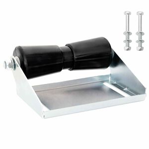 vidaXL Rullo per rimorchio per barche con supporto 25,4 cm Argento