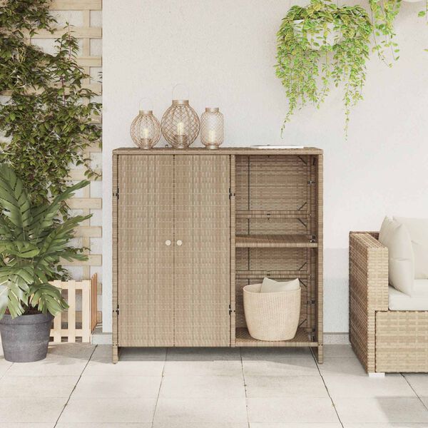 vidaXL Armadio con lo scaffale Beige 100 x 36 x 102 cm Rattan