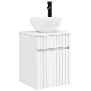 vidaXL Mobile lavabo da parete Bianco 39 x 35 x 63 cm
