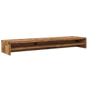 vidaXL Supporto per Monitor Legno Antico 100x24x13cm Legno Multistrato