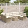vidaXL Set Divano da Giardino 10 pcs Marrone polyrattan