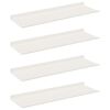 vidaXL Mensola sospesa 4 pcs Bianco 60 x 18 x 2,5 cm Acciaio