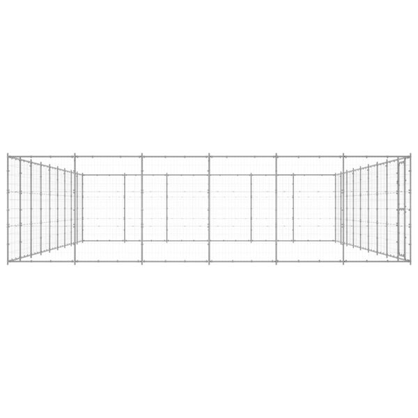 vidaXL Gabbia per Cani da Esterno in Acciaio Zincato 65,34 m&sup2;