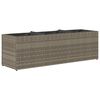 vidaXL Fioriere da Giardino con 3 Vasi Grigie 105x30x32 cm Polyrattan