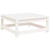 vidaXL Poggiapiedi da Giardino 70x70x30 cm Legno Massello Pino Bianco