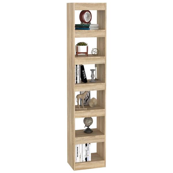 vidaXL Libreria/Divisorio Rovere Sonoma 40x30x198 cm
