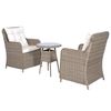 vidaXL Set da Bistro 3 pz con Cuscini in Polyrattan Marrone