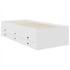 vidaXL Daybed con cassetto Bianco e Nero 90 x 200 cm Legno multistrato
