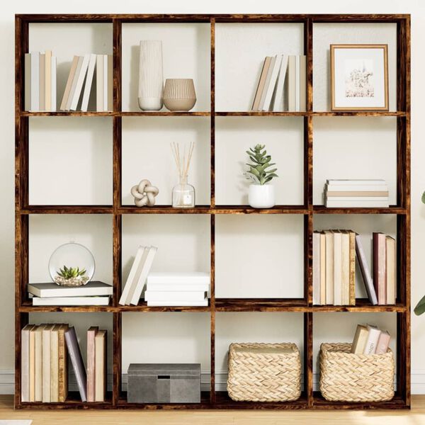 vidaXL Libreria Rovere Fumo 137,5x29x137,5 cm in Legno Multistrato