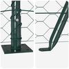vidaXL Recinzione con pali. Verde 1.4 x 50 m Acciaio rivestito in PVC