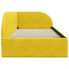 vidaXL Cornice del letto ad angolo con testiera Giallo 90 cm x 190 cm