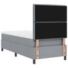 vidaXL Letto a molle con materasso Grigio chiaro 100 x 200 cm Tessuto