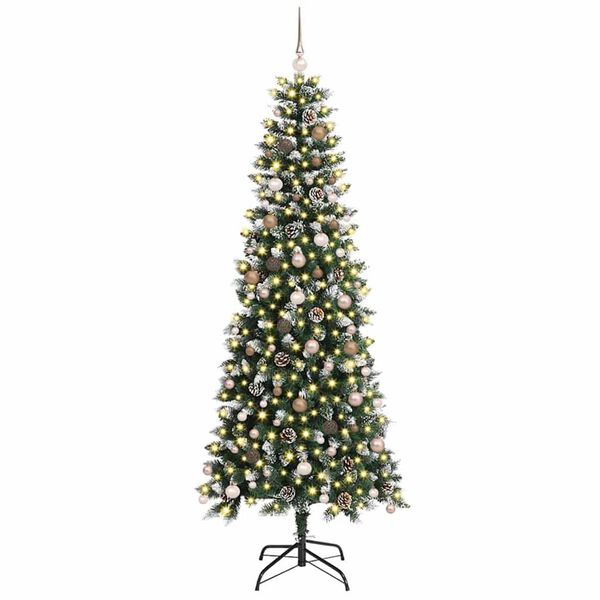 vidaXL Albero di Natale artificiale con 300 LED Verde 240 cm