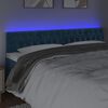 vidaXL Testiera a LED Blu Scuro 200x7x78/88 cm in Velluto