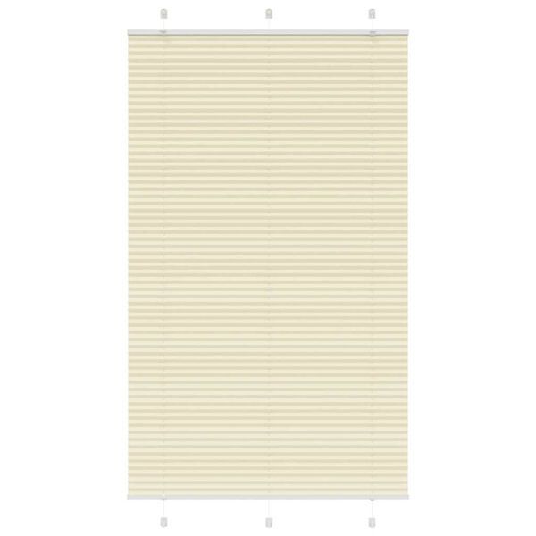 vidaXL Tenda Plissettata Crema 115x200 cm Larghezza Tessuto 114,4 cm