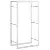 vidaXL Portalegna 50x28x94 cm in Acciaio Inossidabile