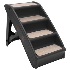 vidaXL Scala Pieghevole per Cani Nera 62x40x49,5 cm