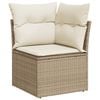 vidaXL Set Divano da Giardino 6 pz con Cuscini Beige in Polyrattan