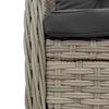 vidaXL Set da Pranzo da Giardino 7 pz Cuscini Polyrattan Grigio Chiaro