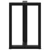 vidaXL Gambe per tavolo da pranzo a forma di T 2 pz nere 60x35x(72-73) cm in acciaio