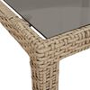 vidaXL Tavolo Giardino Beige 190x90x75 cm Vetro Temperato Polyrattan