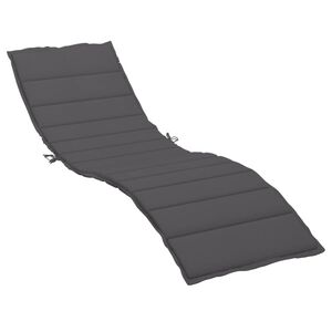 vidaXL Cuscino per Lettino Antracite 200x70x3 cm in Tessuto Oxford