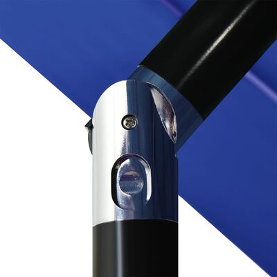 vidaXL Ombrellone a 3 Livelli con Palo in Alluminio Azzurro 3,5 m