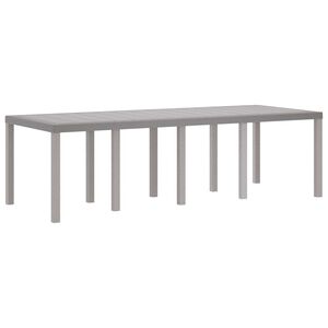 vidaXL Tavolo da Giardino Grigio chiaro 250 x 100 x 73 cm polyrattan